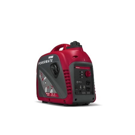 Powermate Portable and Inverter Generator, Gasoline, 1,700 W Rated, 2,000 W Surge, Recoil Start, 120V AC P0080501